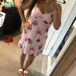 Pink floral dress